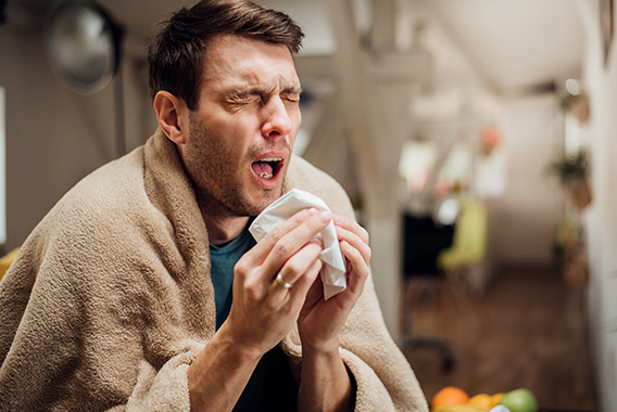 Sneezing Man photo